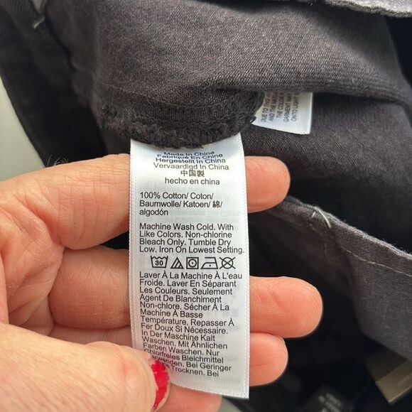 J Crew Button-front denim mini skirt Womens Size 4 Black‎ - Picture 8 of 9